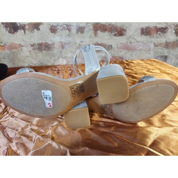 Sugar Silver Strappy Heels Womens Shoe Size 7 R - Picture 5 of 5